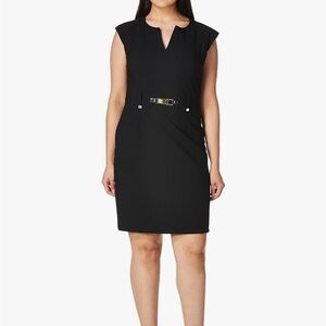 Calvin Klein size 4 shift dress gold zipper